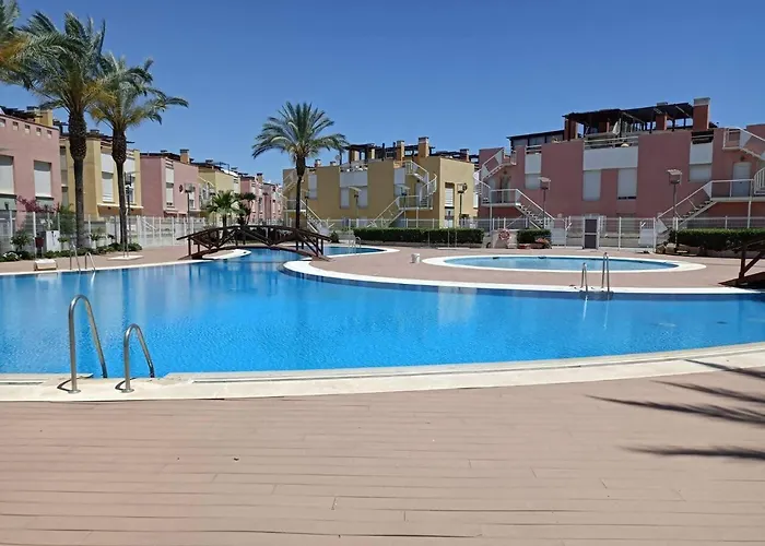 Vera - Playa Fantástico Apto 1-4 Huésped Piscina a 100 m Playa con Parking Terraza URB Laguna Beach
